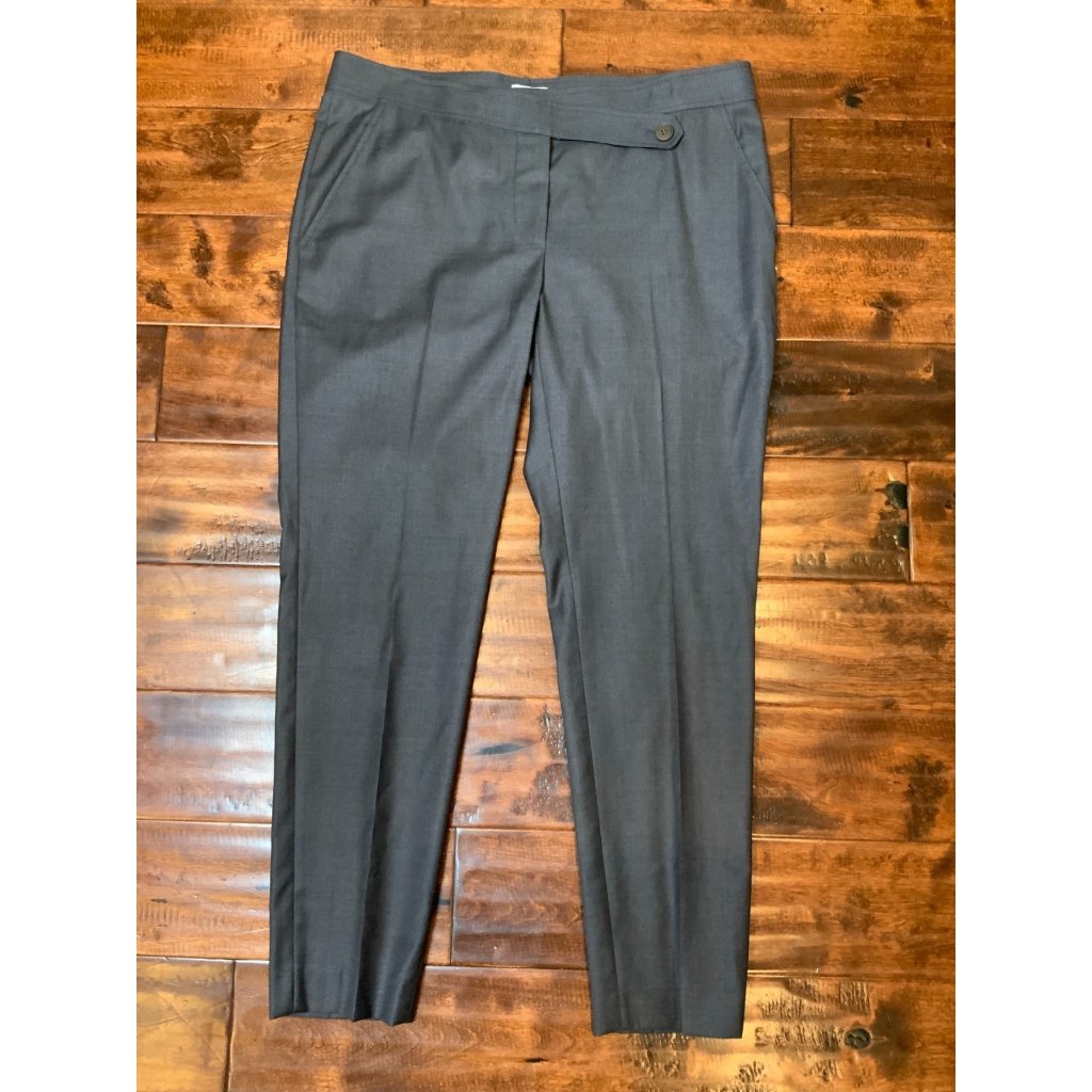 Brunello Cucinelli Gray Wool Dress Pants, Size 12 | 48